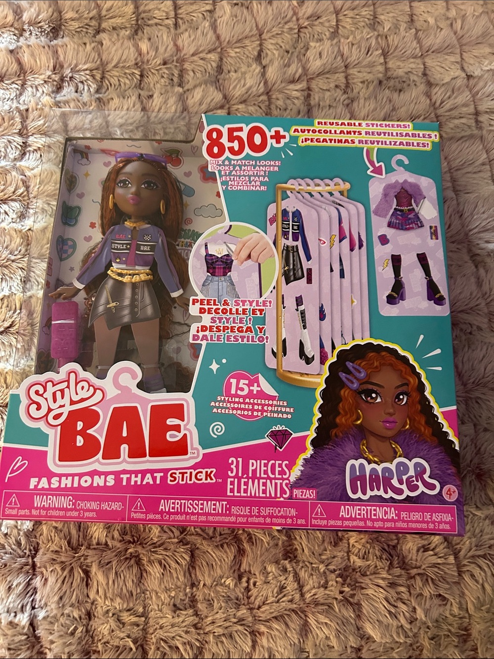 Style Bae Harper Fashion Doll with 15 styling accessories & 7 complete outfits